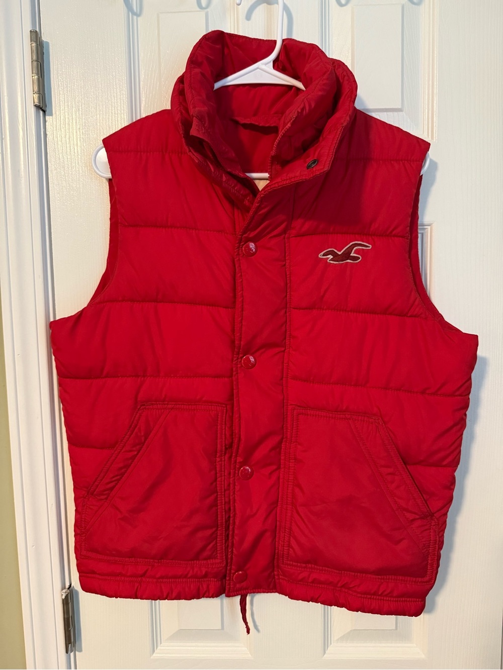 Hollister Red Puffer Vest